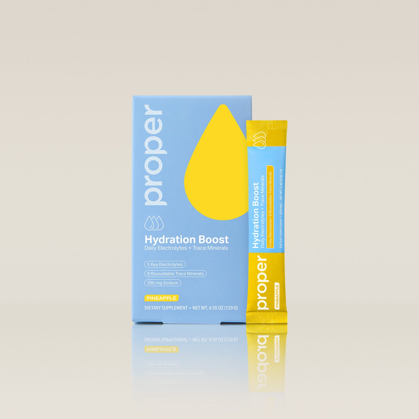 pineapple hydration powder stick packs