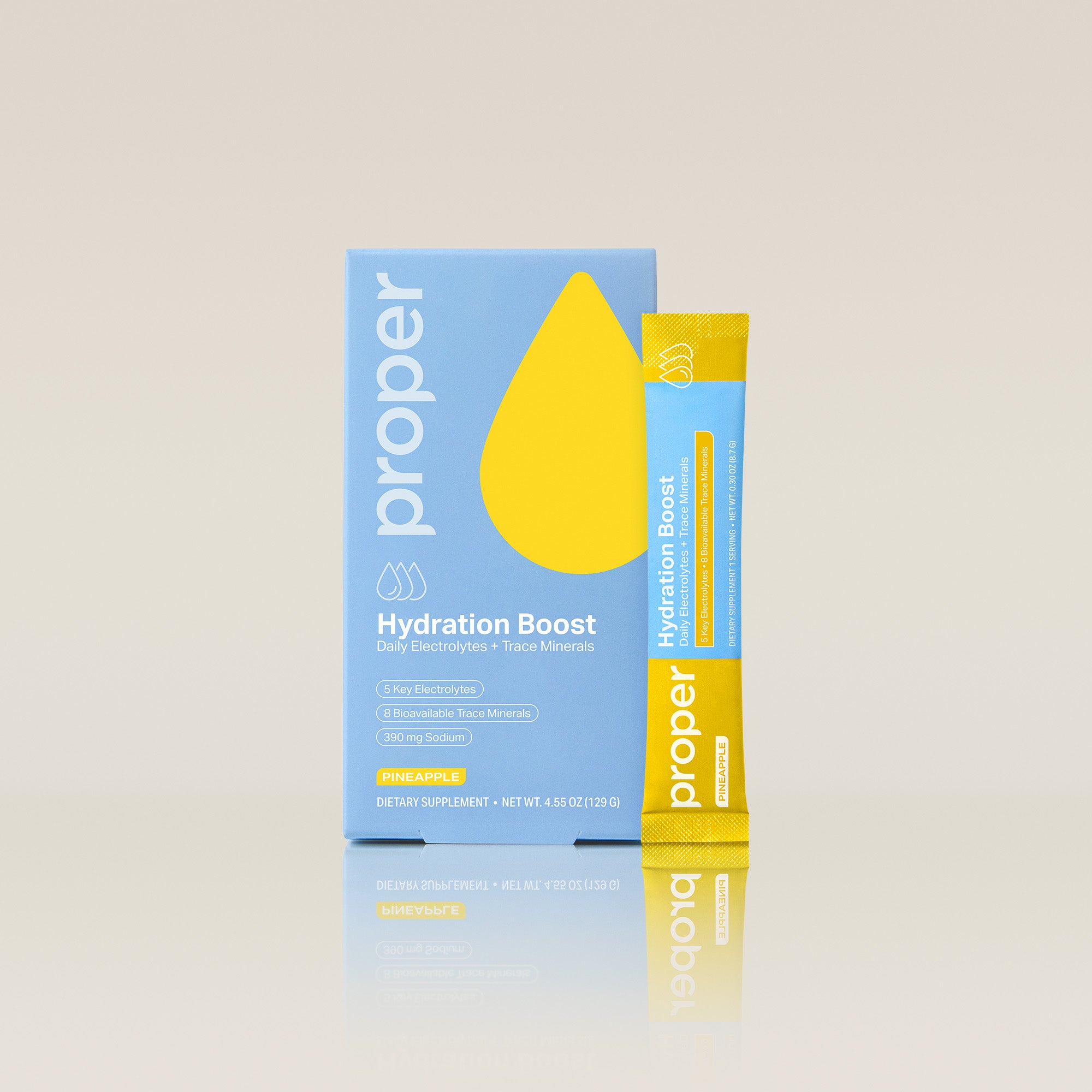 pineapple hydration powder stick packs
