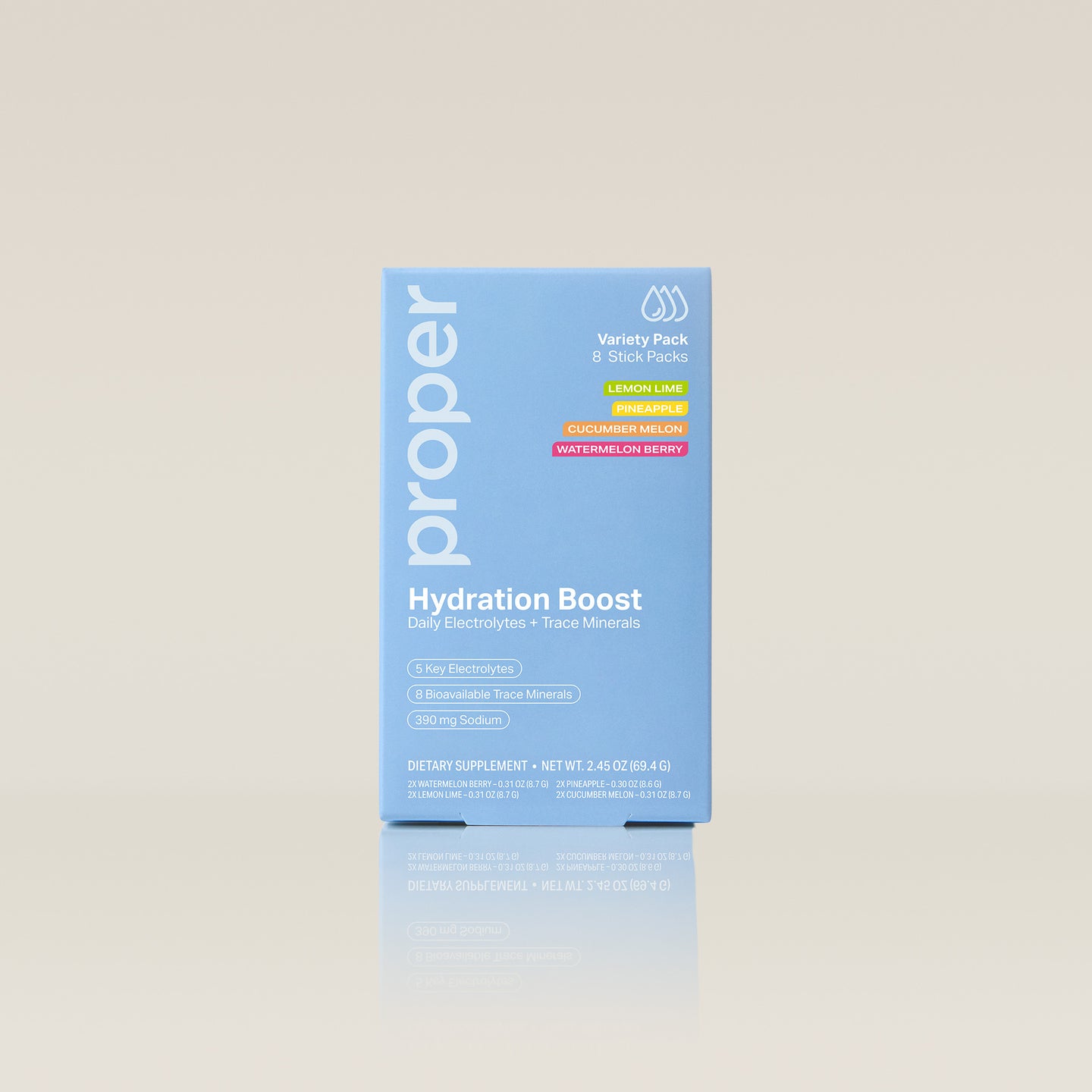 hydration boost powder variety stick packs